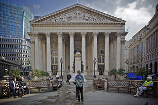 The Royal Exchange. Foto: Aurelien Guichard from London, United Kingdom (Royal Stock ExchangeUploaded by BaldBoris) [CC-BY-SA-2.0], via Wikimedia Commons
