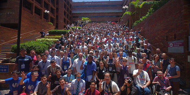 Die Teilnehmer der Wikimania in Hongkong. Foto: Qweaz CC-BY-SA-3.0 via Wikimedia Commons