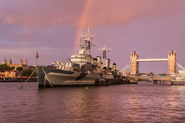 Die HMS Belfast. Foto: Dmitry A. Mottl (Eigenes Werk) [CC-BY-SA-3.0], via Wikimedia Commons