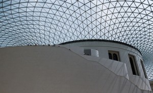 Die Kuppel der British Library besteht aus 1656 Paar Glasplatten.