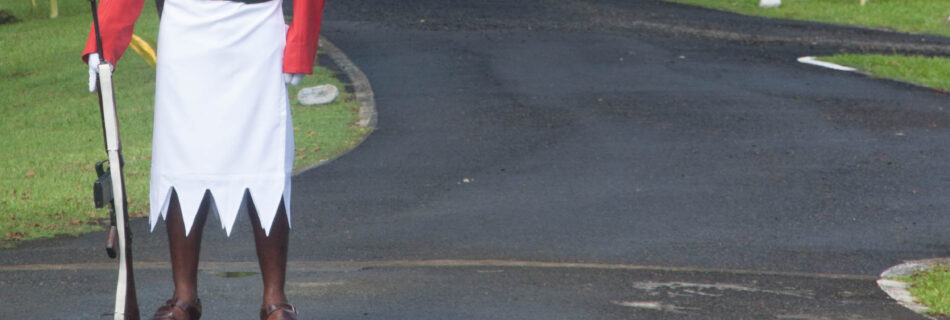 Auch in der Wache vor dem Präsidentenpalast mischen sich britische und fidschianische Einflüsse.