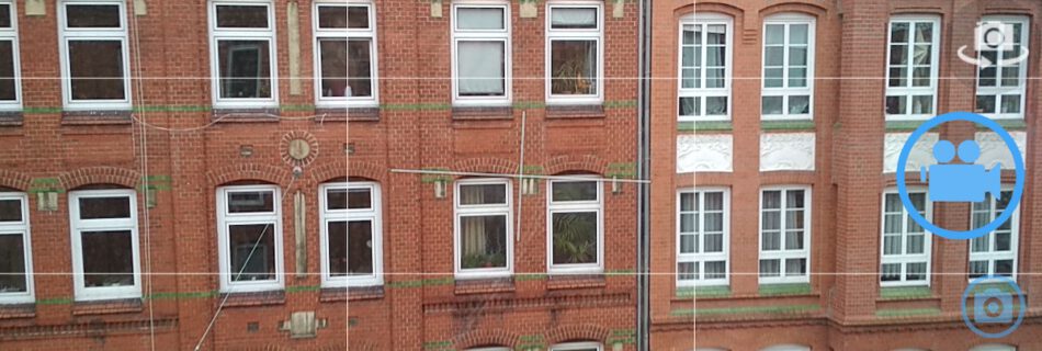 Screenshot der Benutzeroberfläche von Open Camera, einer Video-App